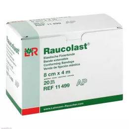 ELAFIX BINDEN Raucolast 8 cm uden cellofan, 20 stk