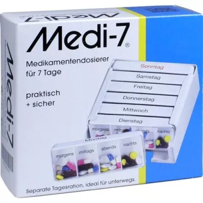 MEDI 7 medicindoser til 7 dage hvid, 1 stk