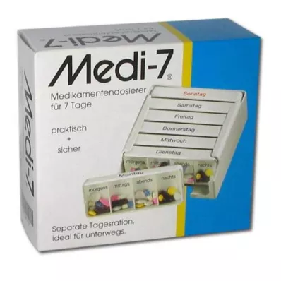 MEDI 7 medicindoser til 7 dage hvid, 1 stk
