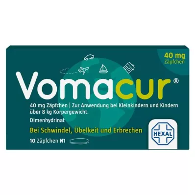 VOMACUR 40 suppositorier, 10 stk