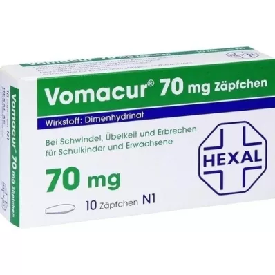 VOMACUR 70 suppositorier, 10 stk