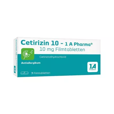 CETIRIZIN 10-1A Pharma filmovertrukne tabletter, 7 stk