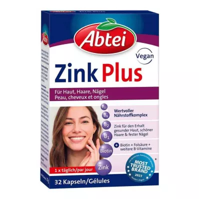 ABTEI Zink Plus næringsstofkapsler, 32 kapsler