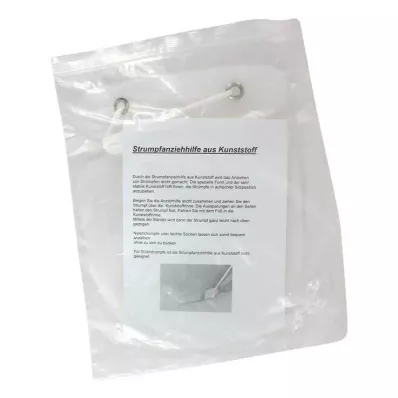 STRUMPFANZIEHHILFE Plast med strop, 1 stk