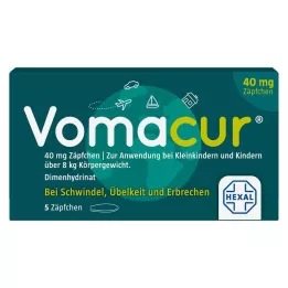 VOMACUR 40 suppositorier, 5 stk