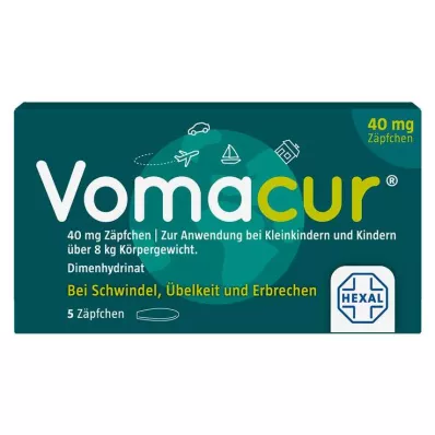 VOMACUR 40 suppositorier, 5 stk