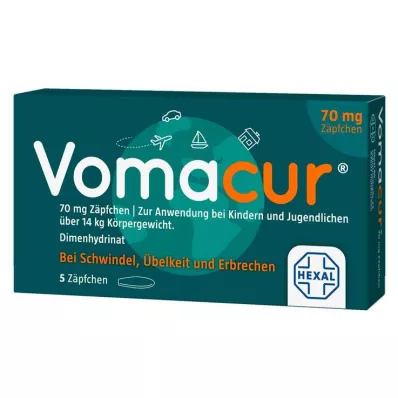 VOMACUR 70 suppositorier, 5 stk