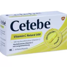 CETEBE C-vitamin kapsler med forlænget frigivelse 500 mg, 30 stk