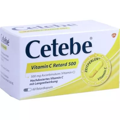 CETEBE C-vitamin kapsler med forlænget frigivelse 500 mg, 60 stk