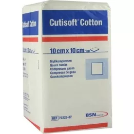 CUTISOFT Bomuld Compr.10x10 cm unster.12fold, 100 stk