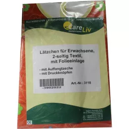 LÄTZCHEN Erw.m.Tasche 2seit.Tex.m.Fol.Druckknöpfe, 1 stk