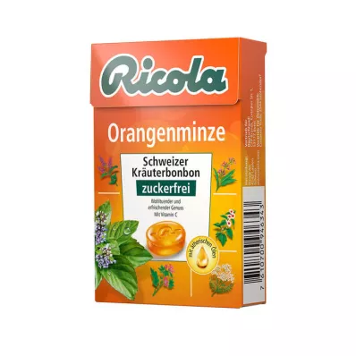 RICOLA o.Z.Box appelsin-mynte-bolsjer, 50 g RICOLA o.Z.Box appelsin-mynte-bolsjer, 50 g