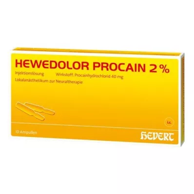 HEWEDOLOR Prokain 2% ampuller, 10 stk