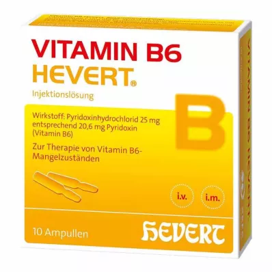 VITAMIN B6 HEVERT Ampuller, 10X2 ml VITAMIN B6 HEVERT Ampuller, 10X2 ml