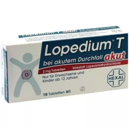 LOPEDIUM T akut til akut diarré tabletter, 10 stk