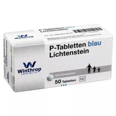 P tabletter blå 8 mm inddeling, 50 stk