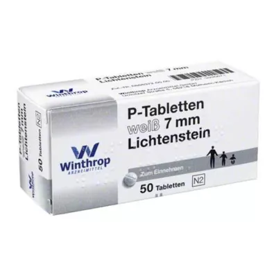 P tabletter hvid 7 mm inddeling, 50 stk