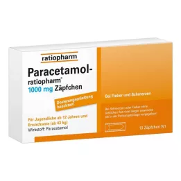 PARACETAMOL-ratiopharm 1.000 mg suppositorier, 10 stk