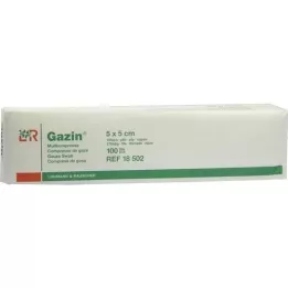GAZIN Gaze komp. 5x5 cm usteril 16x op, 100 stk