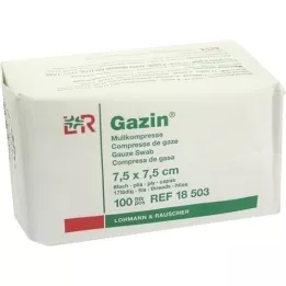 GAZIN Gaze komp. 7,5x7,5 cm usteril 8-fold op, 100 stk