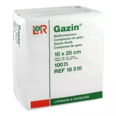 GAZIN Gaze komp. 10x20 cm usteril 12x op, 100 stk GAZIN Gaze komp. 10x20 cm usteril 12x op, 100 stk