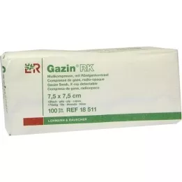 GAZIN Gaze komp. 7,5x7,5 cm usteril 12x RK, 100 stk