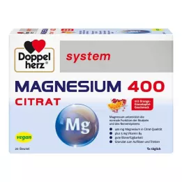 DOPPELHERZ Magnesium 400 citrat systemgranulat, 20 stk