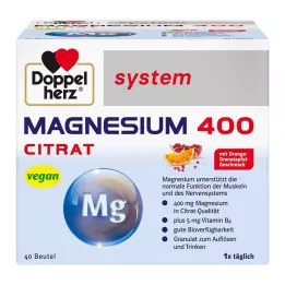 DOPPELHERZ Magnesium 400 citrat systemgranulat, 40 stk