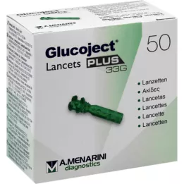 GLUCOJECT Lancetter PLUS 33 G, 50 stk