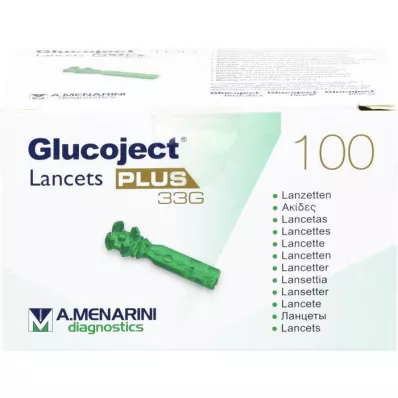 GLUCOJECT Lancetter PLUS 33 G, 100 stk