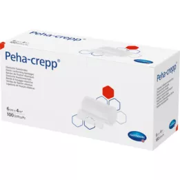 PEHA CREPP Fikseringsbandage 6 cmx4 m komp.verp., 100 stk