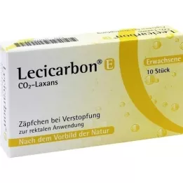 LECICARBON E CO2 Laxans suppositorier til voksne, 10 stk