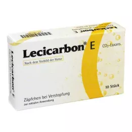 LECICARBON E CO2 Laxans suppositorier til voksne, 10 stk