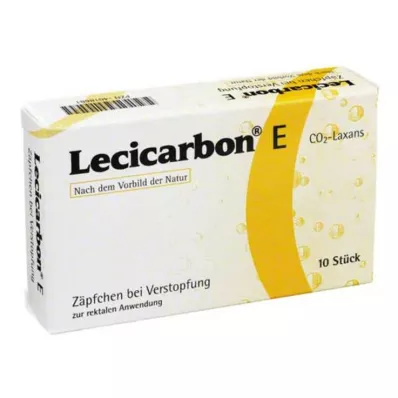 LECICARBON E CO2 Laxans suppositorier til voksne, 10 stk