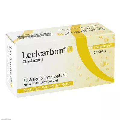 LECICARBON E CO2 Laxans suppositorier til voksne, 30 stk