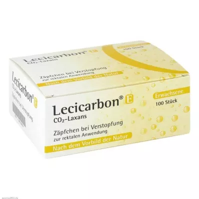 LECICARBON E CO2 Laxans suppositorier til voksne, 100 stk