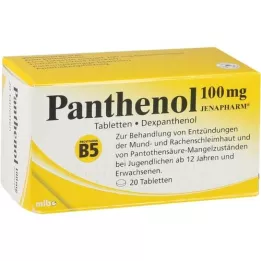 PANTHENOL 100 mg Jenapharm tabletter, 20 stk