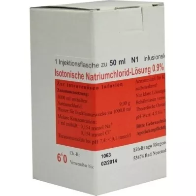 ISOTONISCHE NaCl-opløsning 0,9% Eifelfango, 50 ml