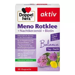 DOPPELHERZ Meno Rødkløver + kæmpenatlysolie + biotin kapsler, 30 kapsler
