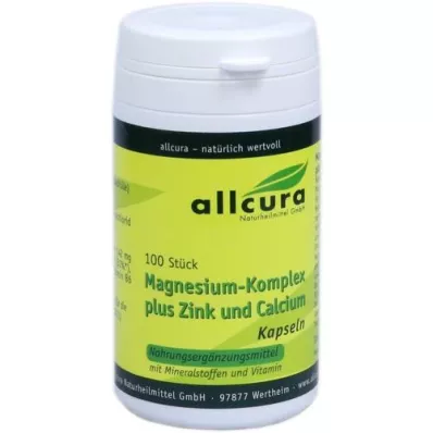 MAGNESIUM KOMPLEX m.Zink+Calcium Kapsler, 100 Kapsler