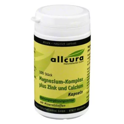 MAGNESIUM KOMPLEX m.Zink+Calcium Kapsler, 100 Kapsler