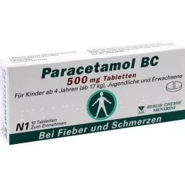 PARACETAMOL BC 500 mg tabletter, 10 stk