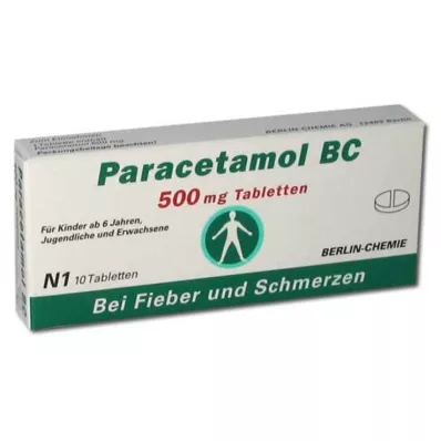 PARACETAMOL BC 500 mg tabletter, 10 stk