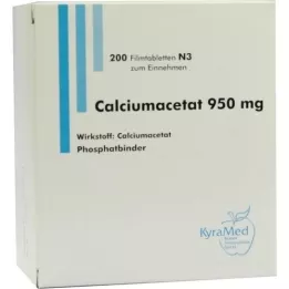 CALCIUMACETAT 950 mg filmovertrukne tabletter, 200 stk