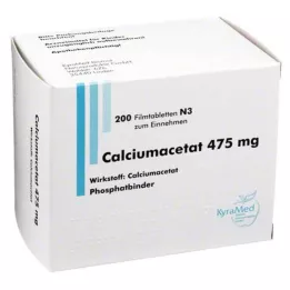 CALCIUMACETAT 475 mg filmovertrukne tabletter, 200 stk