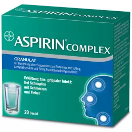 ASPIRIN COMPLEX Btl.w.Gran.z.Herst.e.Susp.z.Einn., 20 stk