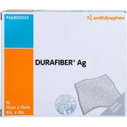 DURAFIBER Ag 10x10 cm bandage, 10 stk