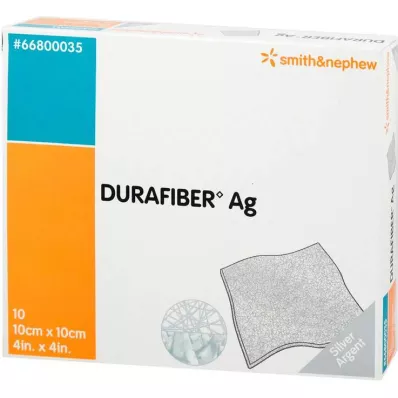 DURAFIBER Ag 10x10 cm bandage, 10 stk