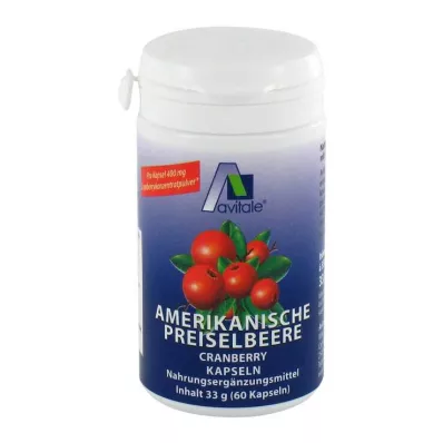 PREISELBEERE Amerikanske 400 mg kapsler, 60 stk