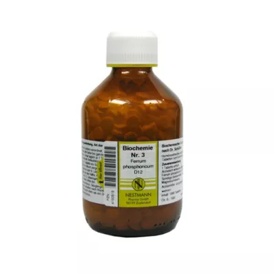 BIOCHEMIE 3 Ferrum phosphoricum D 12 tabletter, 1000 kapsler